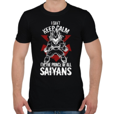 PRINTFASHION Prince of all saiyans - Férfi póló - Fekete férfi póló