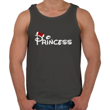 PRINTFASHION Princess fehér felirat - Férfi atléta - Sötétszürke atléta, trikó