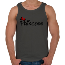 PRINTFASHION Princess fekete felirat - Férfi atléta - Sötétszürke atléta, trikó