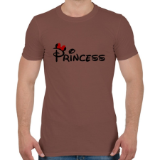 PRINTFASHION Princess fekete felirat - Férfi póló - Mogyoróbarna férfi póló