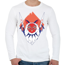 PRINTFASHION Princess Mononoke - Férfi hosszú ujjú póló - Fehér férfi póló