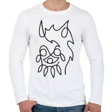 PRINTFASHION Princess Mononoke - Férfi hosszú ujjú póló - Fehér