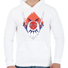 PRINTFASHION Princess Mononoke - Férfi kapucnis pulóver - Fehér