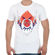 PRINTFASHION Princess Mononoke - Férfi póló - Fehér férfi póló