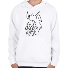 PRINTFASHION Princess Mononoke - Gyerek kapucnis pulóver - Fehér gyerek pulóver, kardigán