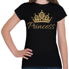 PRINTFASHION Princess  - Női póló - Fekete