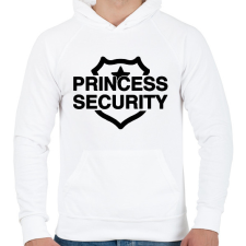 PRINTFASHION Princess security - Férfi kapucnis pulóver - Fehér férfi pulóver, kardigán