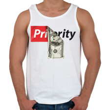 PRINTFASHION Priority - Férfi atléta - Fehér atléta, trikó