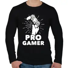PRINTFASHION Pro Gamer - Férfi hosszú ujjú póló - Fekete férfi póló