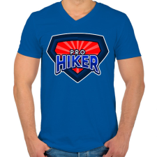PRINTFASHION PRO HIKER - Férfi V-nyakú póló - Királykék férfi póló