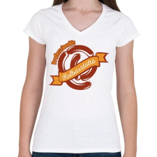 PRINTFASHION Pro Kolbásztöltő - Női V-nyakú póló - Fehér női póló