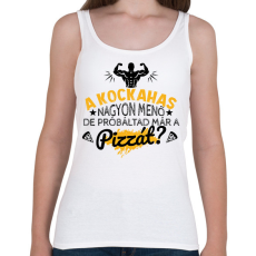 PRINTFASHION Próbáltad már a pizzát? - Női atléta - Fehér