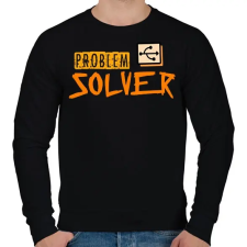 PRINTFASHION probléma megoldó - Férfi pulóver - Fekete férfi pulóver, kardigán