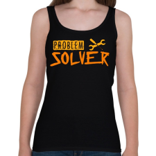 PRINTFASHION probléma megoldó szerelő - Női atléta - Fekete női trikó