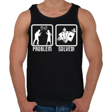 PRINTFASHION Probléma megoldva - Férfi atléta - Fekete atléta, trikó