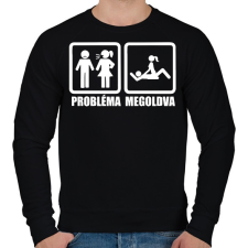 PRINTFASHION Probléma megoldva - Férfi pulóver - Fekete férfi pulóver, kardigán