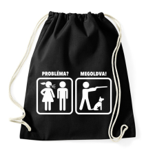 PRINTFASHION Probléma? Megoldva! - Vadászat - Sportzsák, Tornazsák - Fekete tornazsák