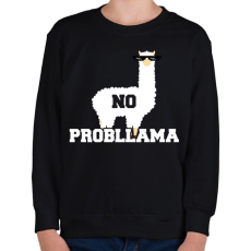 PRINTFASHION Probllama - Gyerek pulóver - Fekete