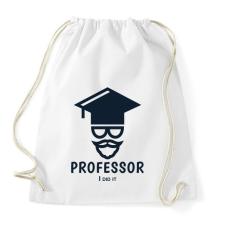 PRINTFASHION Professor - I did it - Sportzsák, Tornazsák - Fehér tornazsák