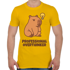 PRINTFASHION Professzionális túlgondolkodó - Férfi póló - Sárga férfi póló