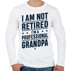 PRINTFASHION Profi nagypapa póló - Férfi hosszú ujjú póló - Fehér