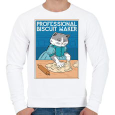 PRINTFASHION Profi süti sütő - Férfi pulóver - Fehér