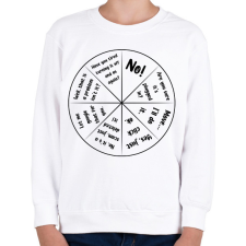 PRINTFASHION Programmer's answers (black) - Gyerek pulóver - Fehér gyerek pulóver, kardigán