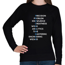 PRINTFASHION Programmer (white) - Női pulóver - Fekete női pulóver, kardigán
