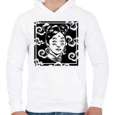 PRINTFASHION Pszichedelikus nő - Férfi kapucnis pulóver - Fehér