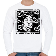 PRINTFASHION Pszichedelikus nő - Férfi pulóver - Fehér férfi pulóver, kardigán