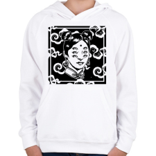 PRINTFASHION Pszichedelikus nő - Gyerek kapucnis pulóver - Fehér gyerek pulóver, kardigán