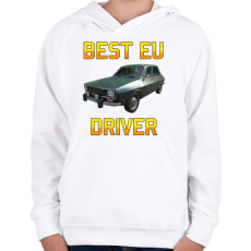 PRINTFASHION PUBG - Best EU Driver - Gyerek kapucnis pulóver - Fehér