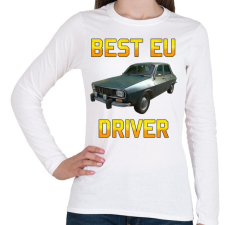 PRINTFASHION PUBG - Best EU Driver - Női hosszú ujjú póló - Fehér női póló