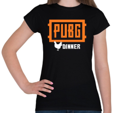 PRINTFASHION PUBG DINNER - Női póló - Fekete