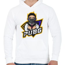 PRINTFASHION PUBG - Férfi kapucnis pulóver - Fehér férfi pulóver, kardigán