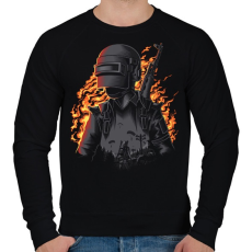 PRINTFASHION PUBG - Férfi pulóver - Fekete