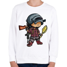 PRINTFASHION PUBG - Gyerek pulóver - Fehér gyerek pulóver, kardigán