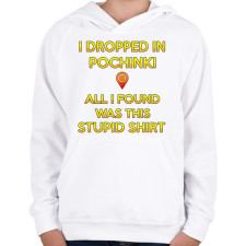 PRINTFASHION PUBG - I Dropped in Pochinki - Gyerek kapucnis pulóver - Fehér gyerek pulóver, kardigán