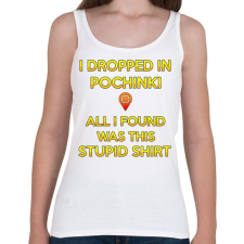 PRINTFASHION PUBG - I Dropped in Pochinki - Női atléta - Fehér női trikó