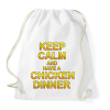 PRINTFASHION PUBG - Keep Calm and have a Chicken Dinner - Sportzsák, Tornazsák - Fehér