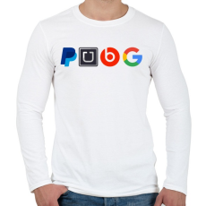 PRINTFASHION PUBG logo paródia - Férfi hosszú ujjú póló - Fehér
