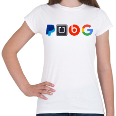 PRINTFASHION PUBG logo paródia - Női póló - Fehér