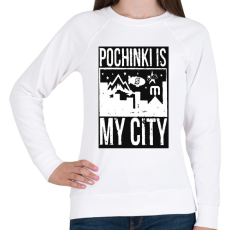 PRINTFASHION PUBG - Pochinki is my City - Női pulóver - Fehér