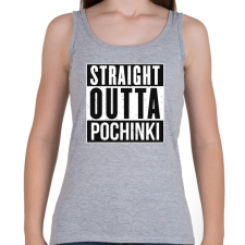 PRINTFASHION PUBG - Straight Outta Pochinki - Női atléta - Sport szürke női trikó