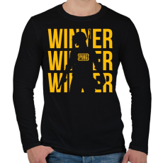 PRINTFASHION PUBG Winner - Férfi hosszú ujjú póló - Fekete