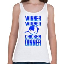 PRINTFASHION PUBG - WINNER (Kék) - Női atléta - Fehér női trikó