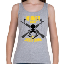 PRINTFASHION PUBG - WINNER WINNER CHICKEN DINNER - Női atléta - Sport szürke női trikó