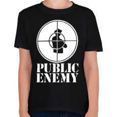 PRINTFASHION Public Enemy - Gyerek póló - Fekete