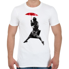 PRINTFASHION Puddle jumper - Férfi póló - Fehér