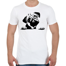 PRINTFASHION pug - Férfi póló - Fehér férfi póló